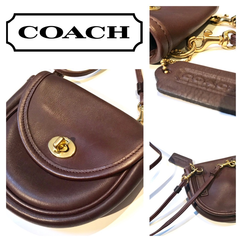 Coach mini belt bag in brown